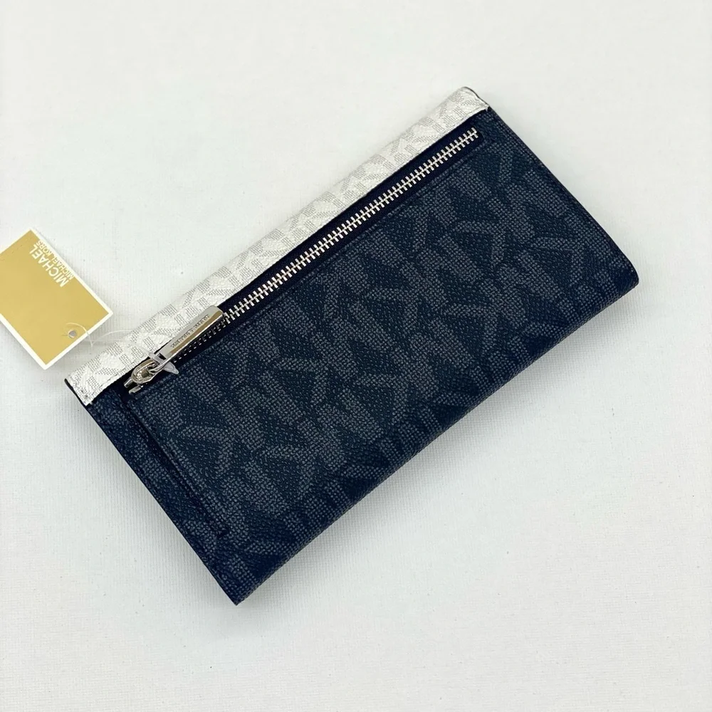 Michael Kors Jet Set Large Signature Logo TriFold Wallet